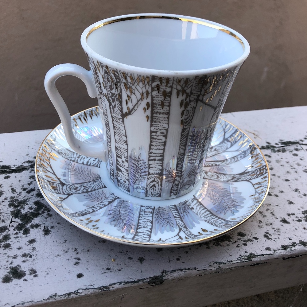 Lomonosov Porcelain cup and saucer